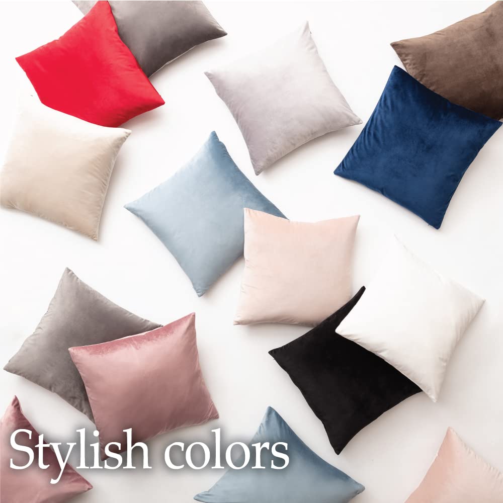 Premium Velvet Throw Pillow Covers Set of 2 - 16x16 Inch Soft Square Decorative Pillow Cases for Sofa, Couch & Bed - Machine Washable Luxury Home Decor in Taupe - Perfect for Living Room, Bedroom & Cozy Home Styling