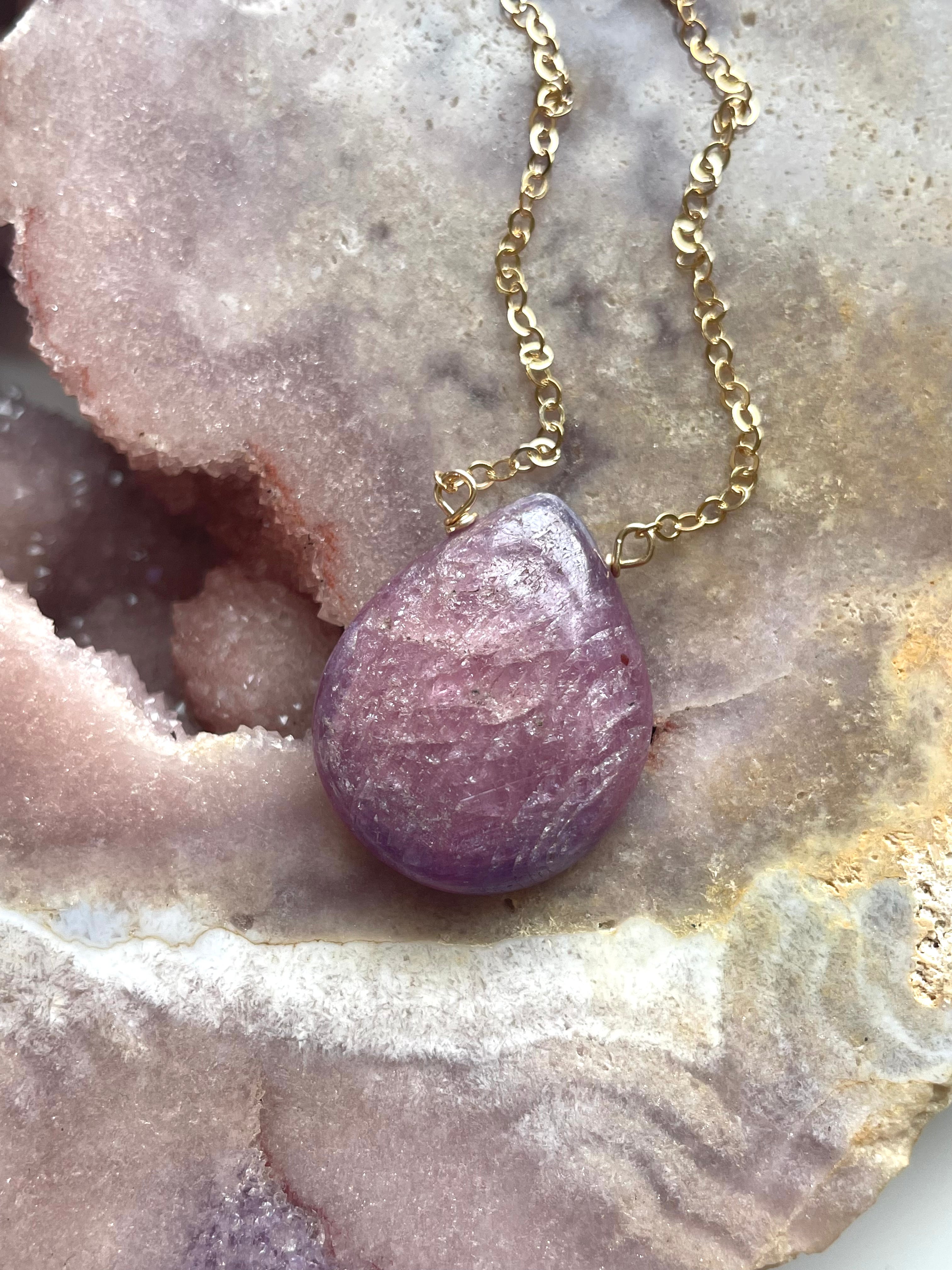 Genuine Ruby Pendant Necklace - 14K Gold Statement Jewelry for Women | Elegant Gift for Anniversary, Birthday & Special Occasions
