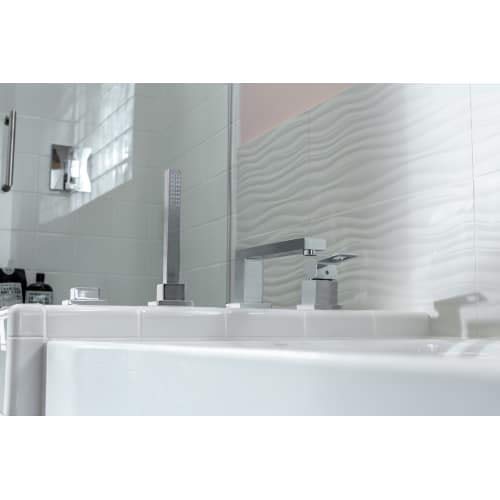 Eurocube Roman Tub Filler with Personal Hand Shower - Luxury Bathroom Faucet for Freestanding Tubs - Perfect for Spa, Master Bath & Relaxation Retreats