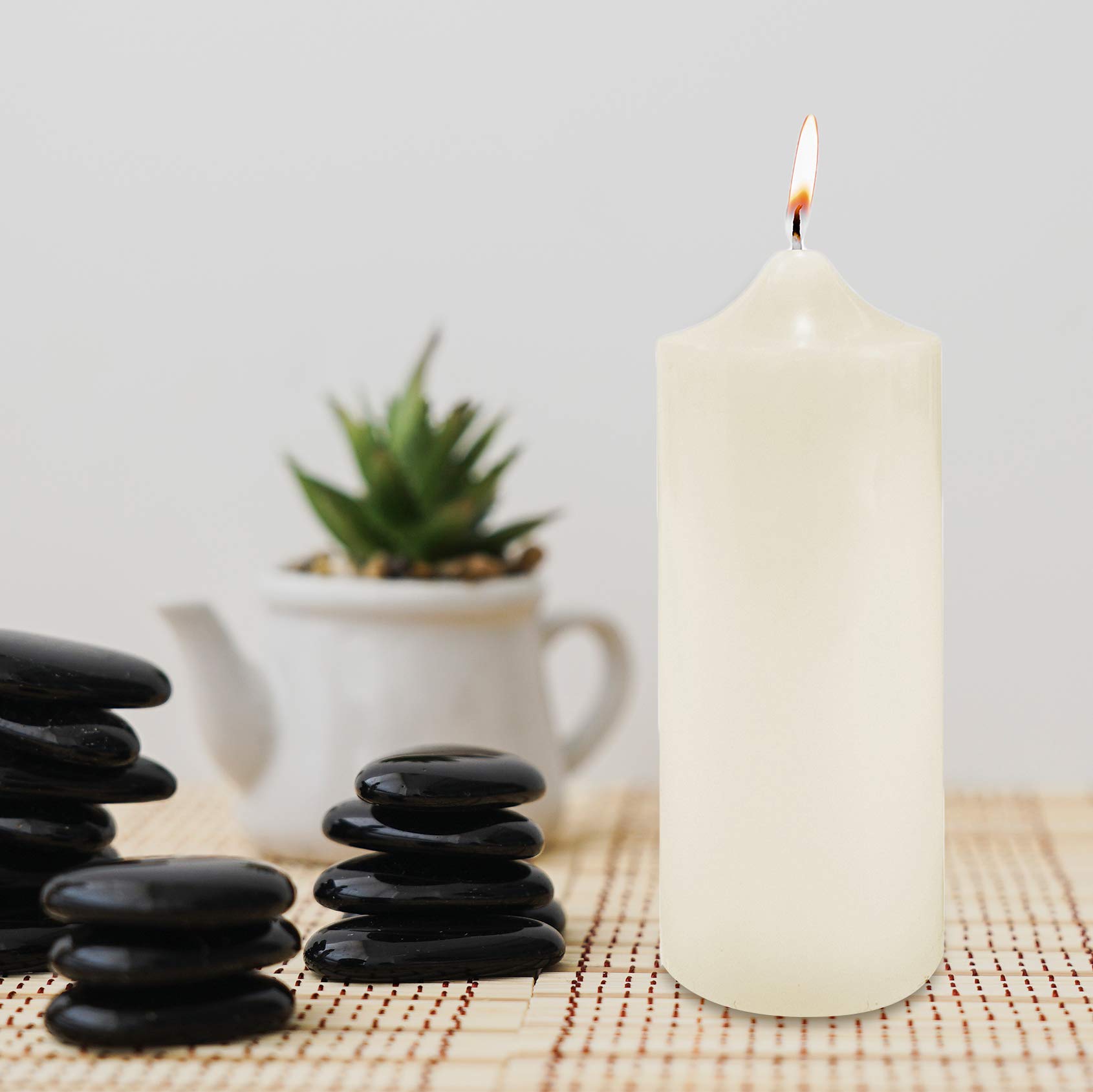 Unscented Ivory Pillar Candles 3