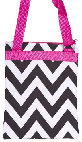 Stylish Black Chevron Crossbody Bag in Pink - Trendy Fashion Accessory for Women, Perfect for Casual Outings, Shopping & Travel
