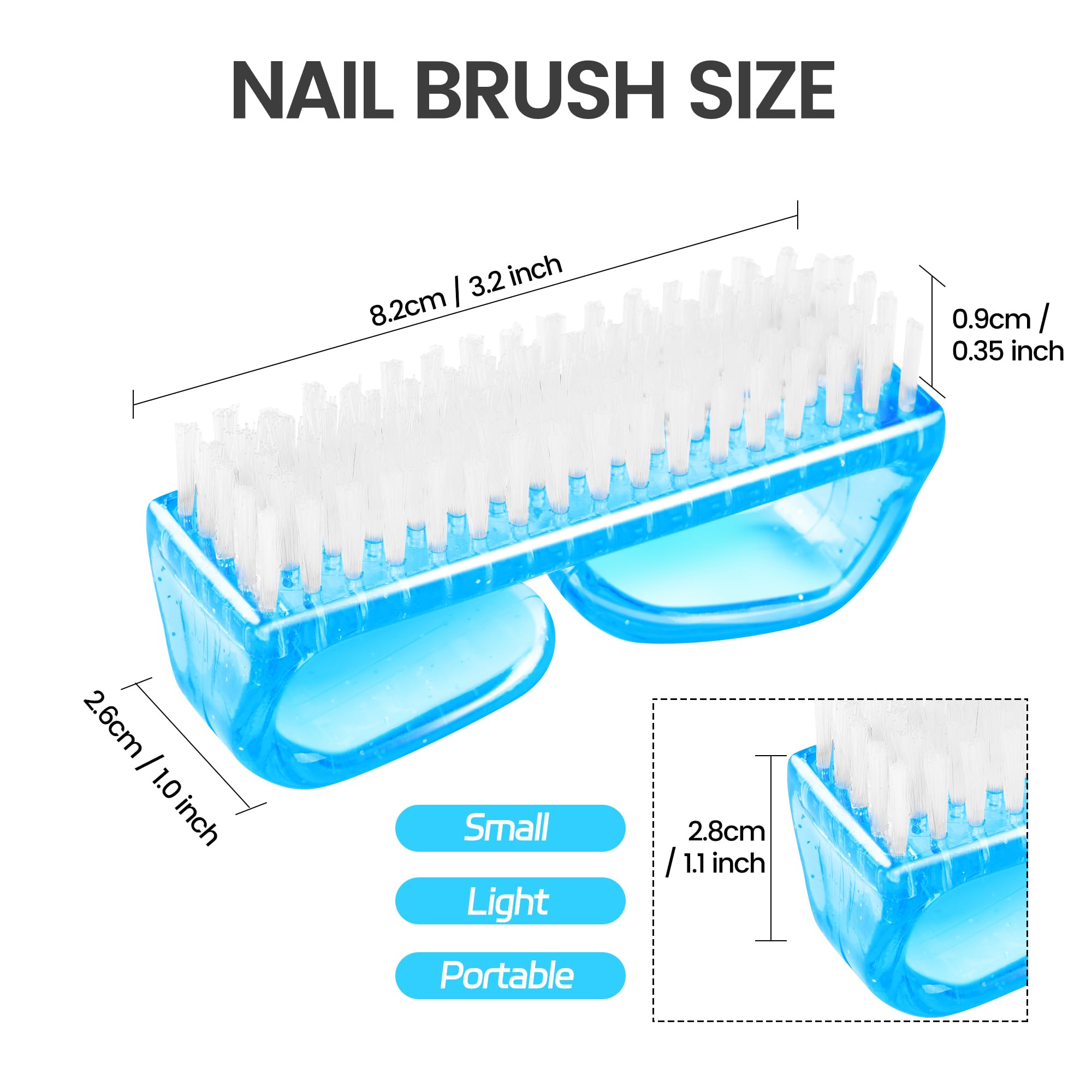 4 Pack Nail Brush Set - Durable Handle Grip Fingernail & Toe Cleaning Brushes for Men, Women & Kids - Perfect for Shower, Garden, Pet Care & Hand Hygiene Maintenance