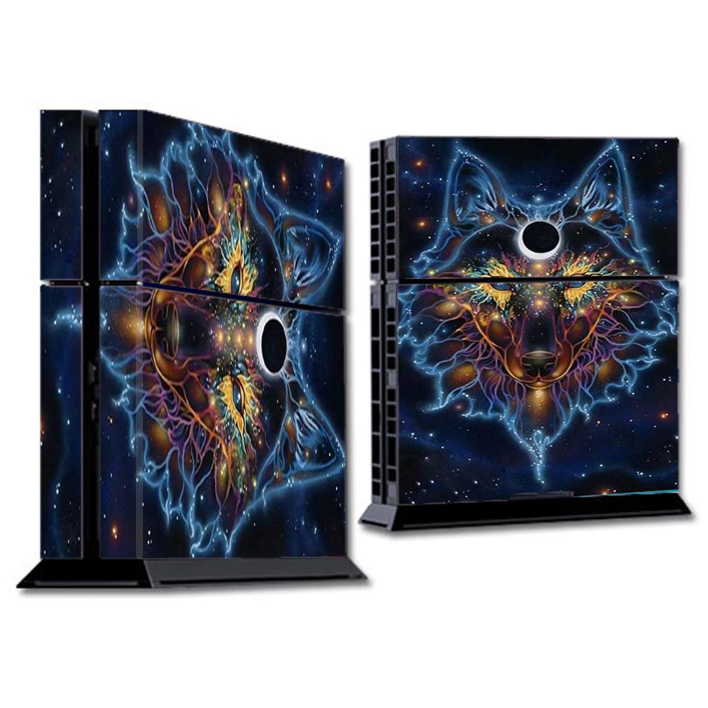 PS4 Skin Wrap - Wolf Dreamcatcher Vinyl Decal Sticker for Sony PlayStation 4 Console - Protective & Customizable Gaming Accessory - Perfect for Gaming Setups, Bedroom Decor, and Gamer Gifts
