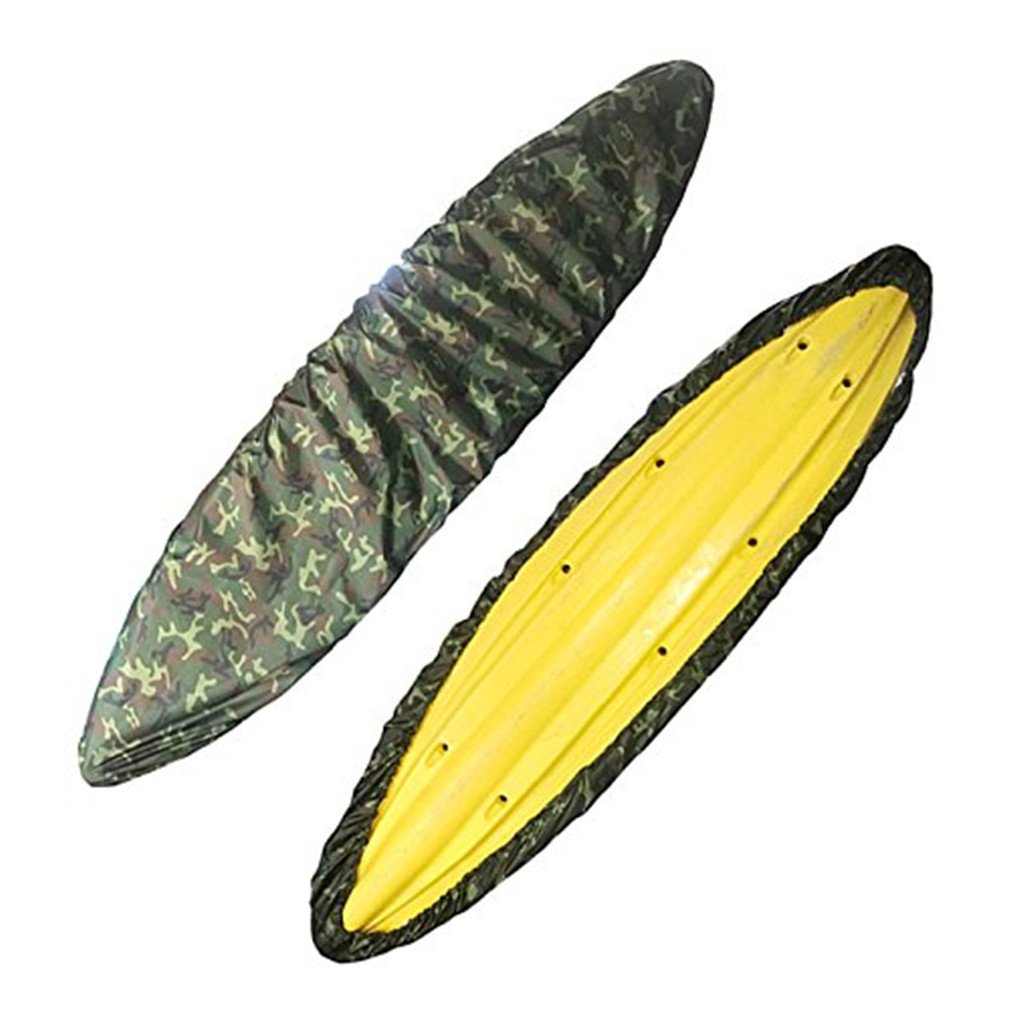 Mexidi 8.5-19.7ft Waterproof Camouflage Kayak Cover - UV Protection Boat & Canoe Storage Cover for Outdoor Use, Dust Shield, Sunblock Protection - Perfect for Kayak Storage, Marine Protection, and Outdoor Boating