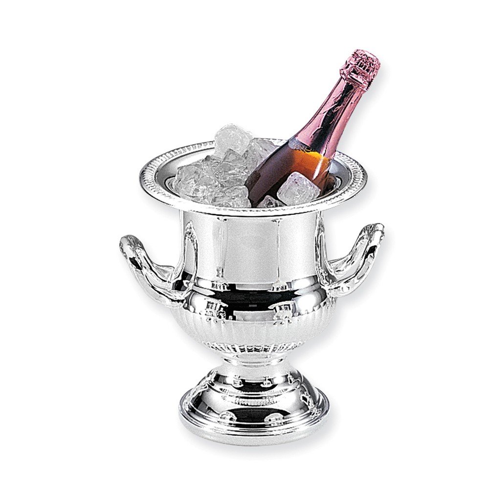 Premium Solid Silver-Plated Wine Cooler Bucket - Elegant Champagne & White Wine Chiller for Parties, Weddings & Home Entertaining