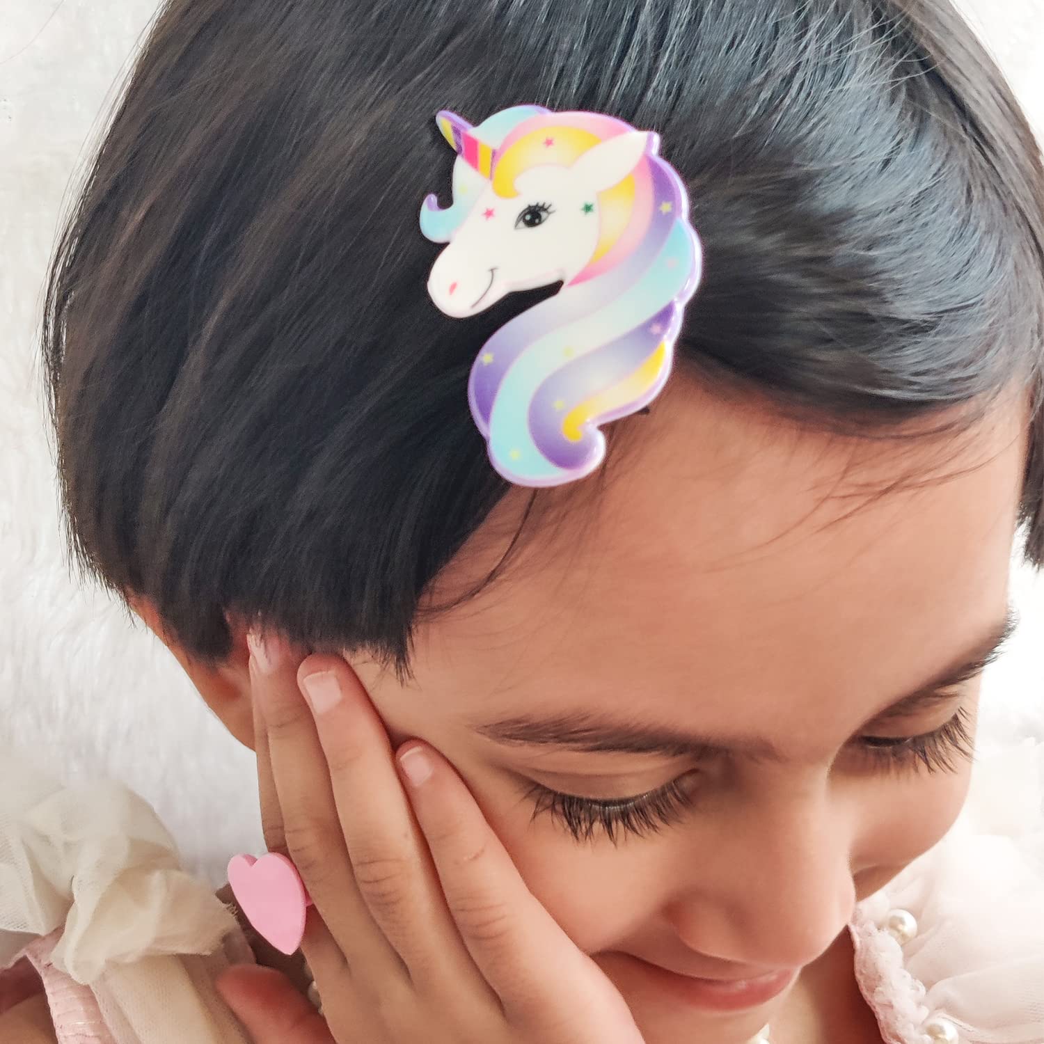 Evogirl Unicorn Sparkle Hair Clips & Hair Pins for Girls and Kids - Cute Hair Accessories for School, Parties, and Everyday Wear
