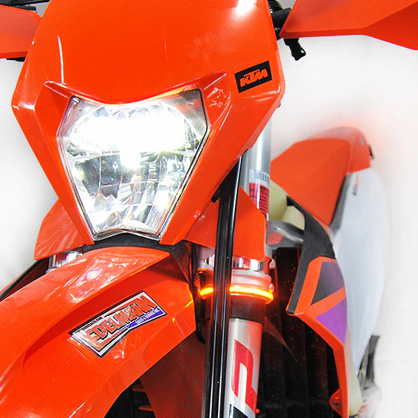 KTM 350/500 EXC-F Front Turn Signals LED Lights - Compatible with 2024-2025 Models - Durable Motorcycle Indicators for Off-Road & Street Riding