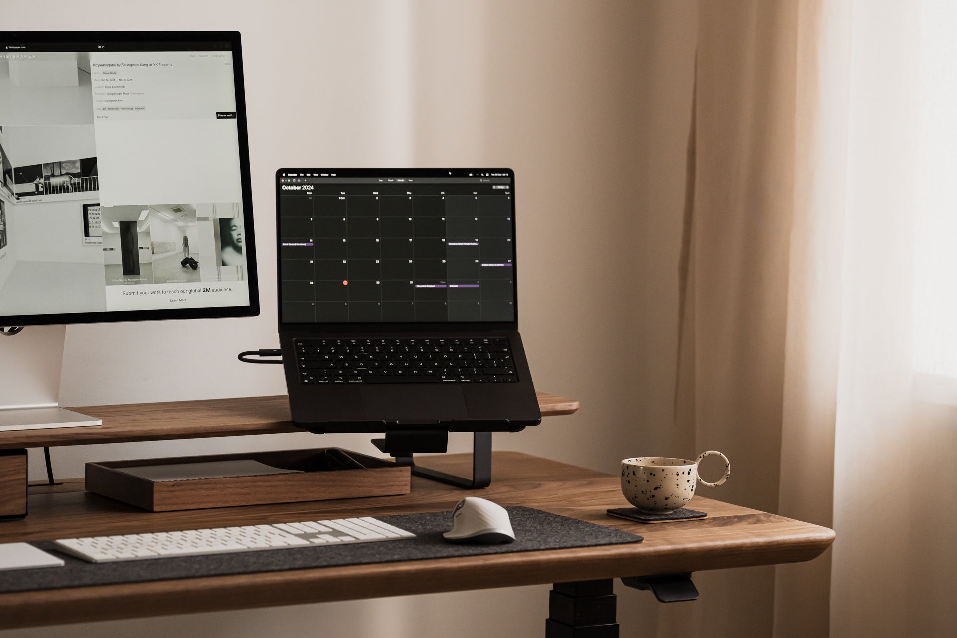 Adjustable Laptop Stand for Desk - Ergonomic Computer Riser with Ventilation - Perfect for Home Office, Gaming & Workstation Setup