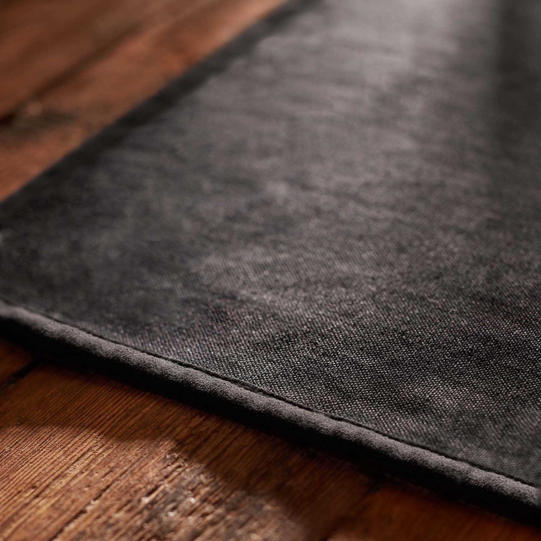 Premium Black Placemat with Suede Trim - Elegant Dining Table Decor for Formal Dinners & Holiday Gatherings