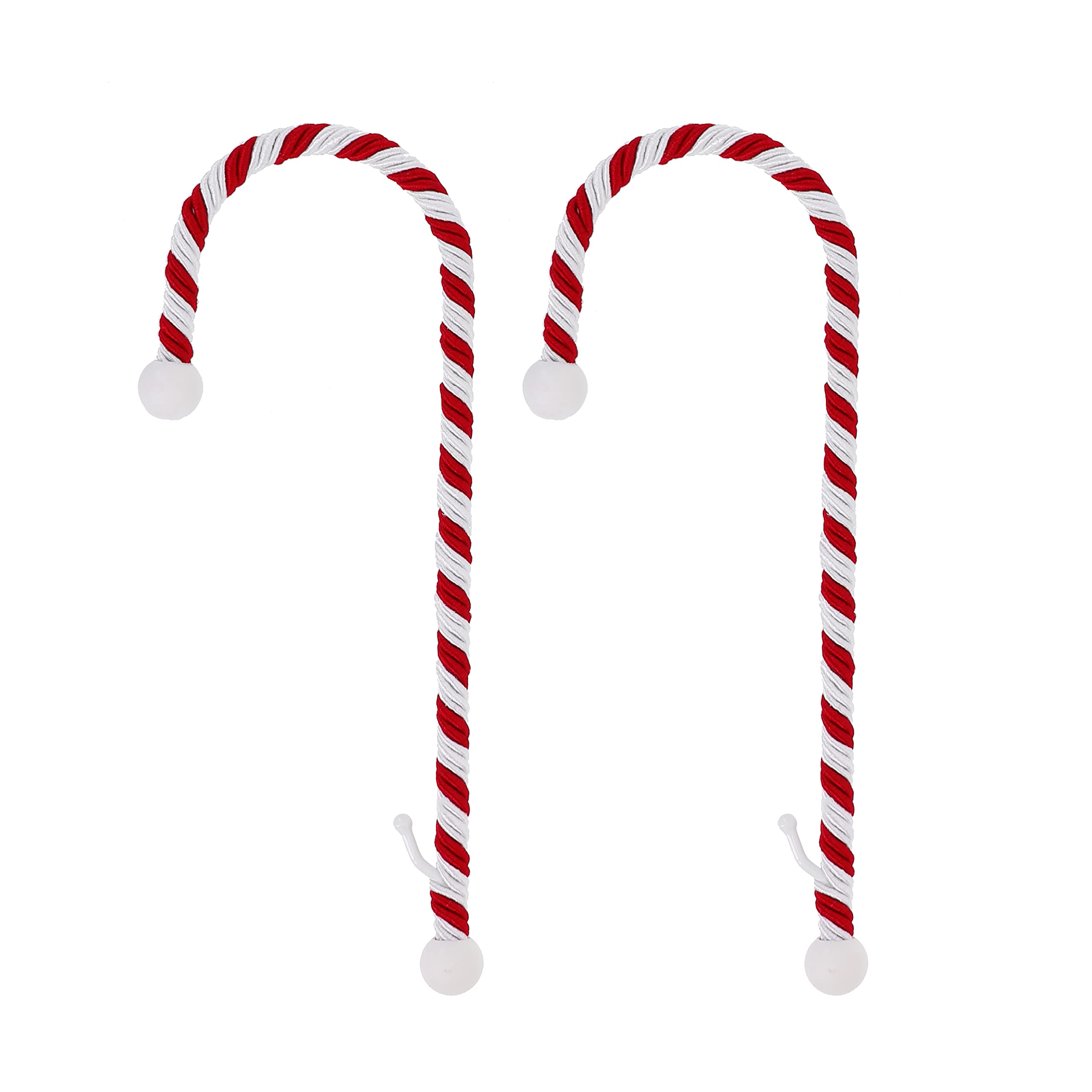 Haute Decor Candy Cane Stocking Holder - Classic 2-Pack Set for Christmas Fireplace Mantel Decorations | Perfect for Holiday Home Decor & Gift Giving