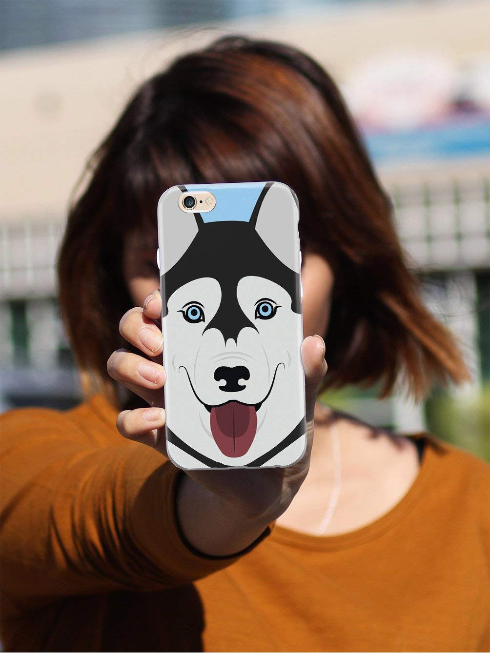 Husky Face 3D Textured Protective Phone Case for Apple iPhone X/Xs - Durable Shockproof Cover with Anti-Scratch Design - Perfect for Outdoor Adventures, Work & Daily Use