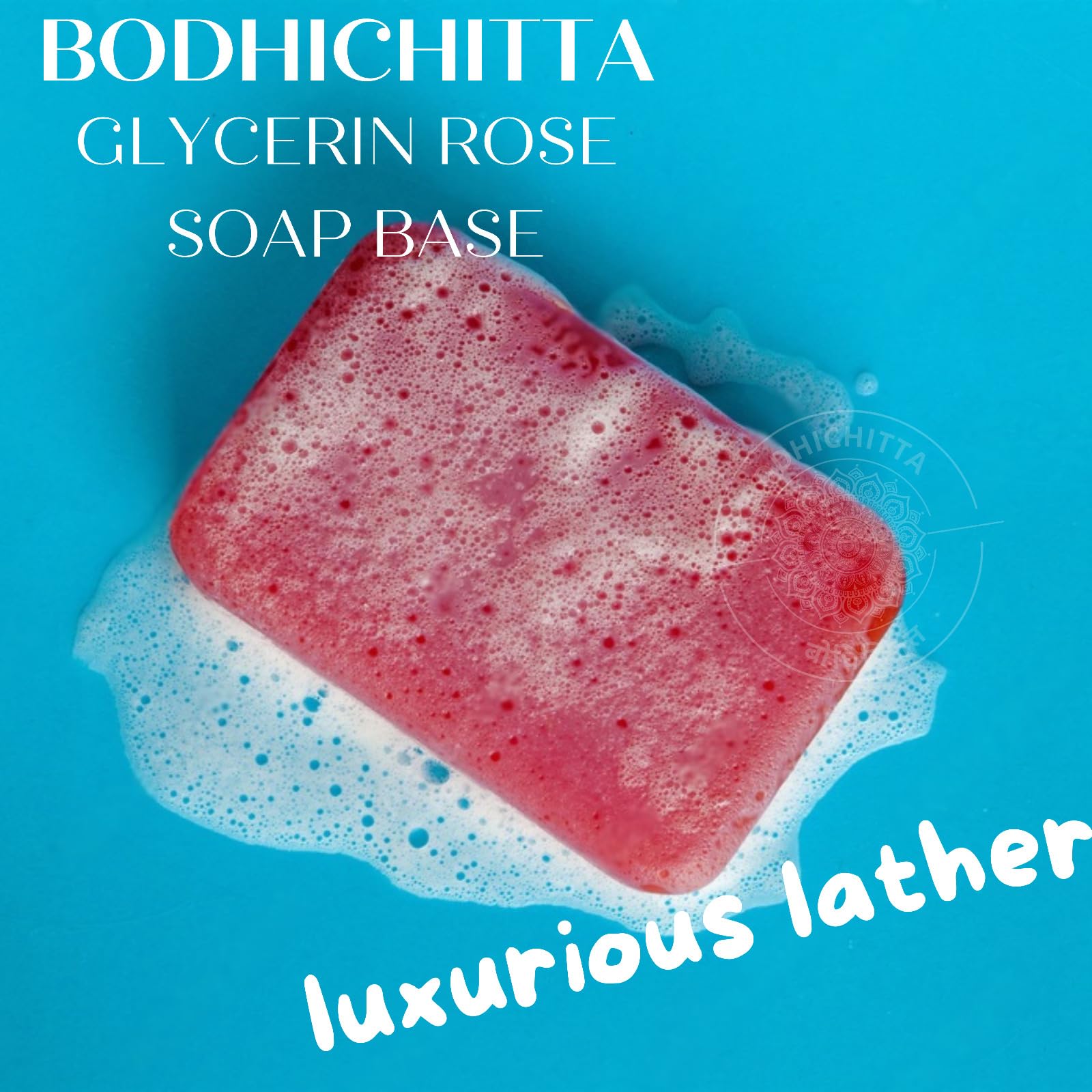 Bodhichitta Ultra Premium Rose Melt and Pour Soap Base for DIY Soap Making - 250G, Sulphate & Paraben Free, Natural & Vegan - Perfect for Handmade Gifts, Spa Day, and Aromatherapy