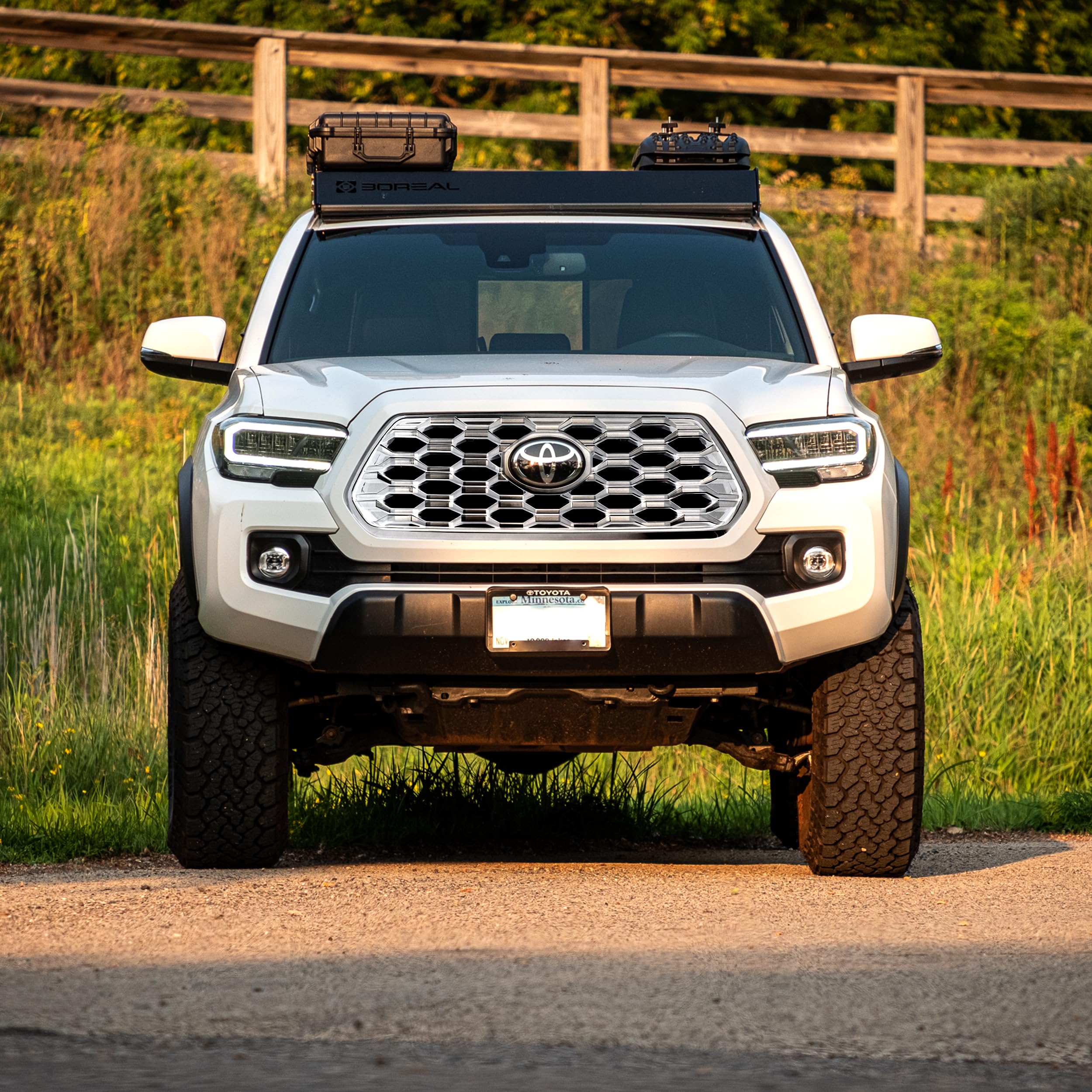 2020-2023 Toyota Tacoma TRD Sport/Off-Road Chrome Front Grille Overlay with Heavy-Duty 3M Adhesive Tape | Easy No-Tools Installation | US Patented Auto Accessory | Perfect for Off-Roading & Truck Customization