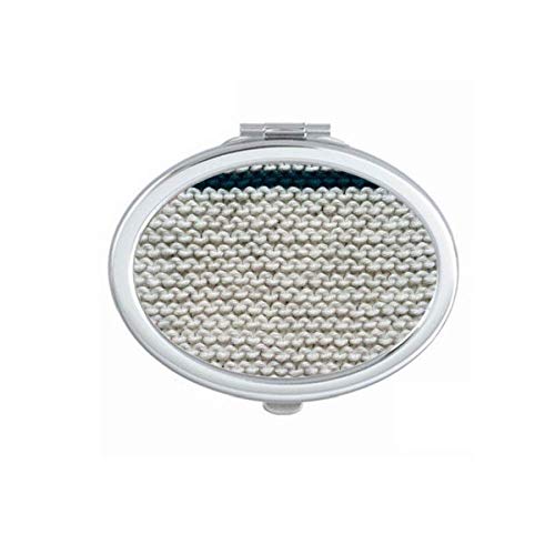 DIYthinker Gray Abstract Fabric Flax Knit Portable Folding Mirror - Double-Sided Hand Mirror for Makeup, Travel & Home Decor | Compact Vanity Mirror for Purse, Cosmetics & Dorm Room