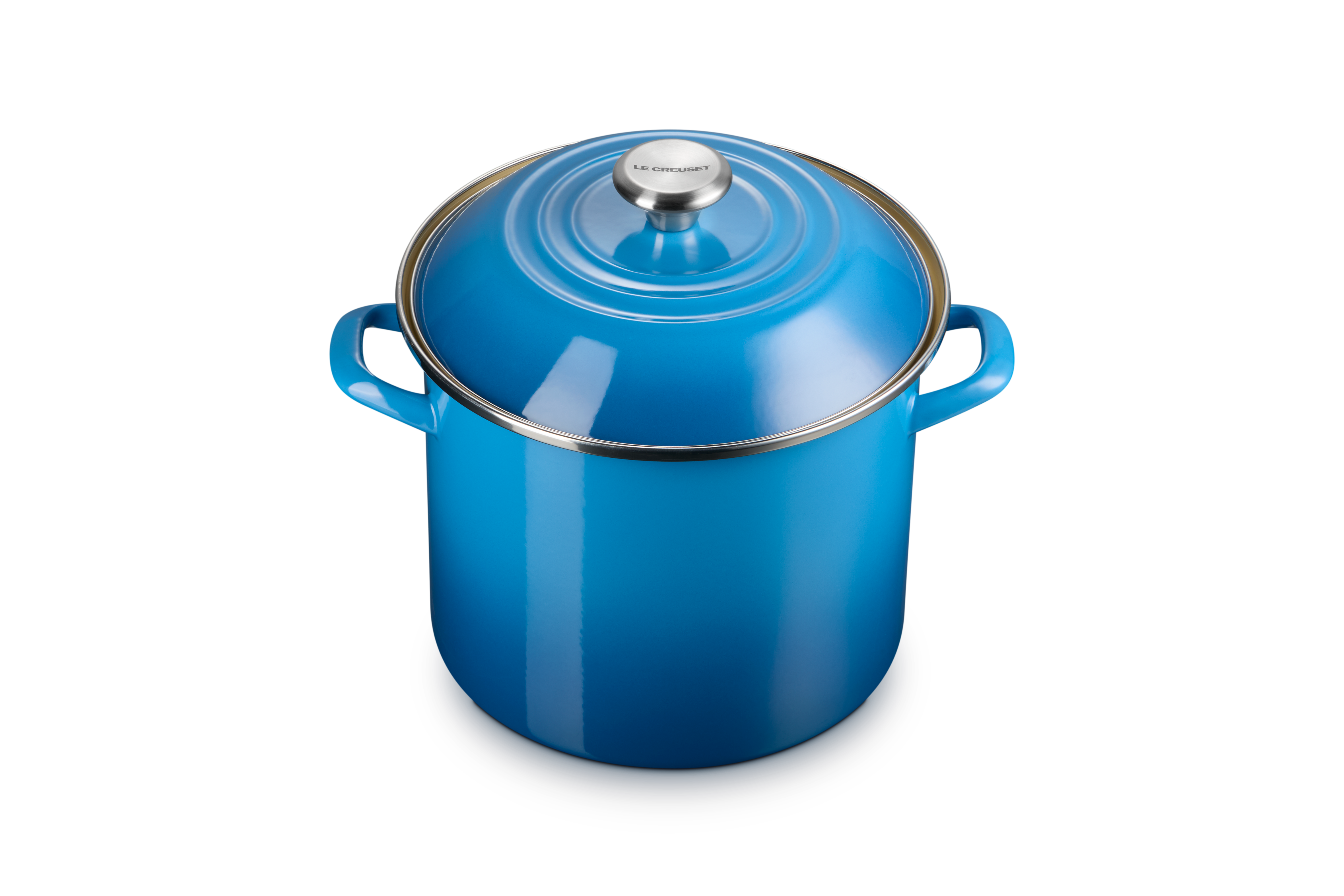 10 qt. Stainless Steel Stockpot with Lid - Marseille Blue - Perfect for Soups, Stews & Pasta - Commercial & Home Kitchen Use