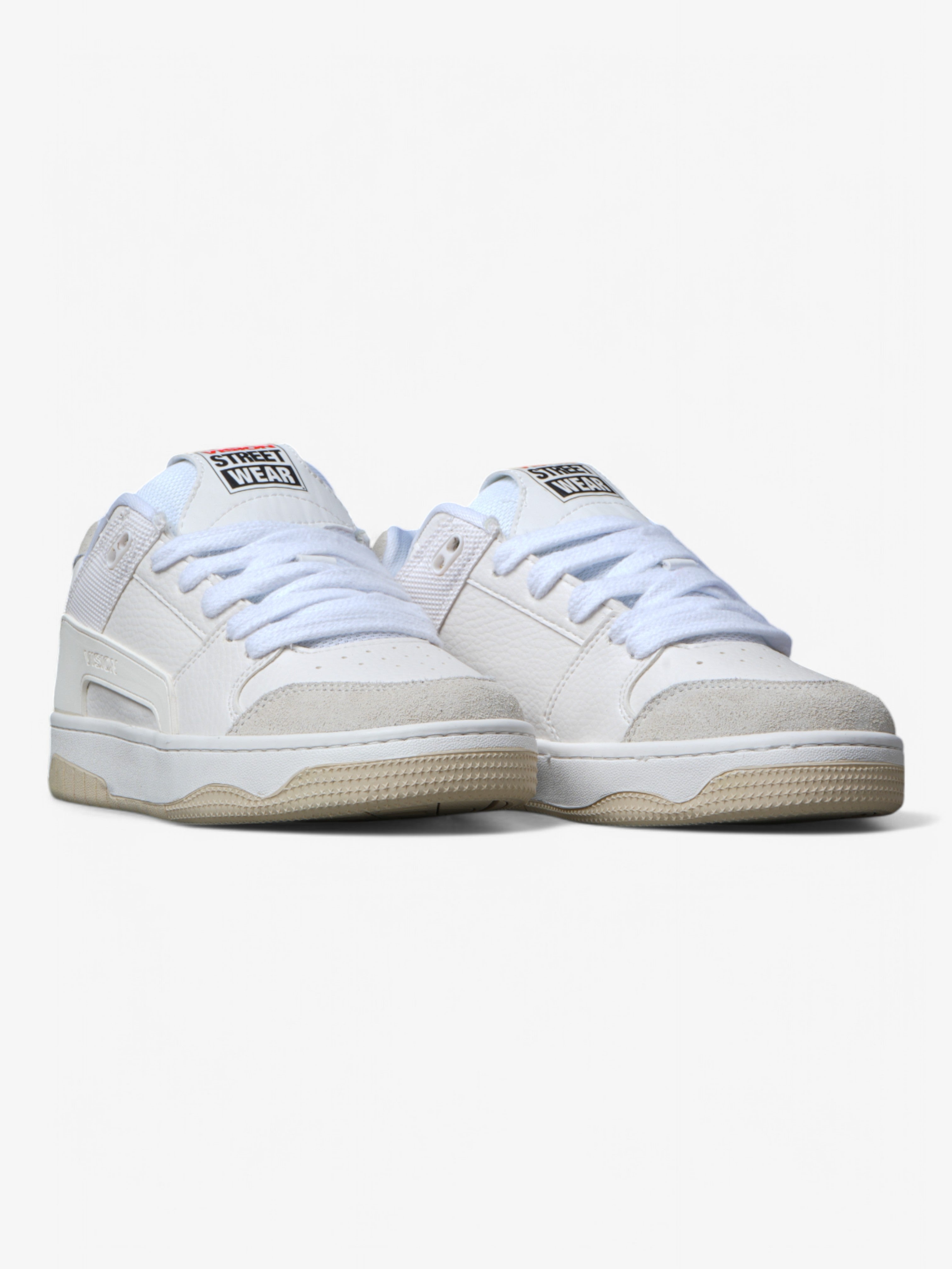 Vision Street Wear Liberator White Skate Shoes - Durable & Comfortable Sneakers for Men & Women - Perfect for Skateboarding, Streetwear Fashion & Casual Wear