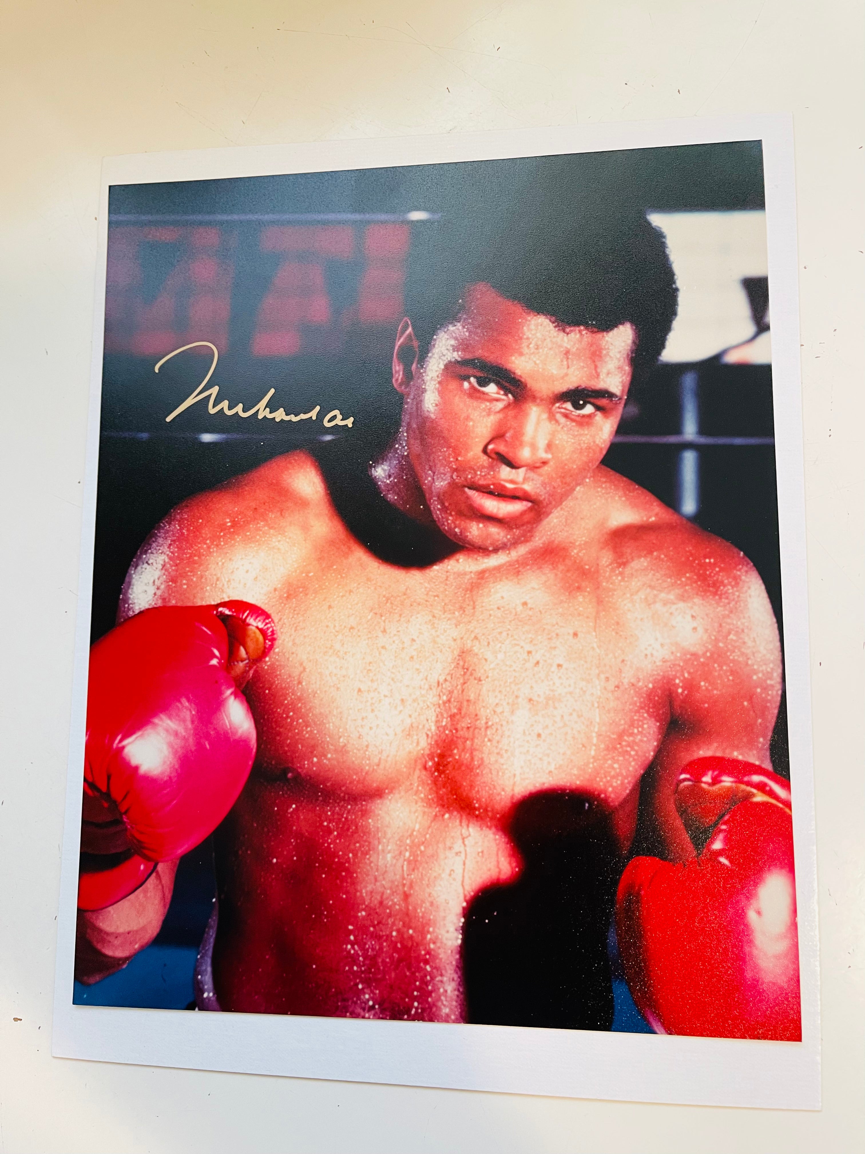 Authentic Muhammad Ali Signed 8x10 Photo - Rare In-Person Autograph with COA - Perfect for Boxing Memorabilia Collectors and Sports Fans Display