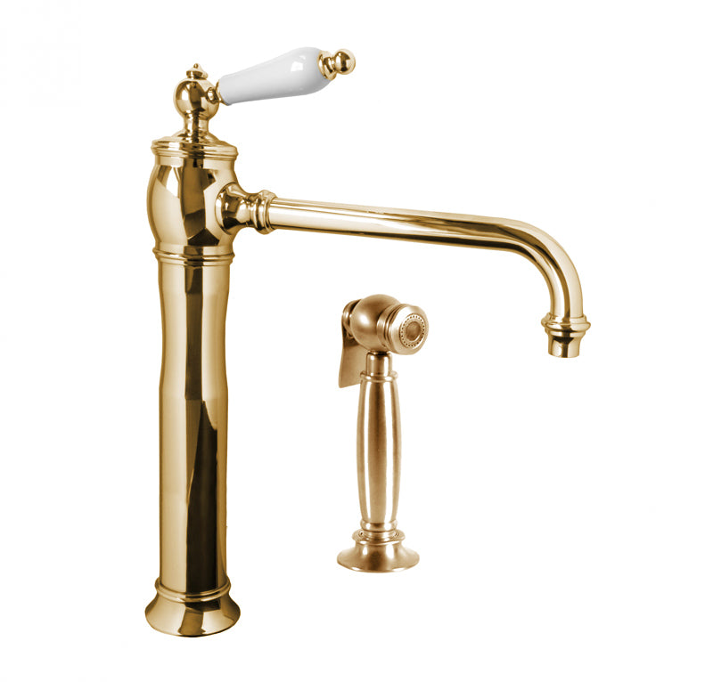 Horus Eloise Brass Kitchen Faucet with Pull Down Sprayer - Perfect for Modern Home Cooking and Dishwashing