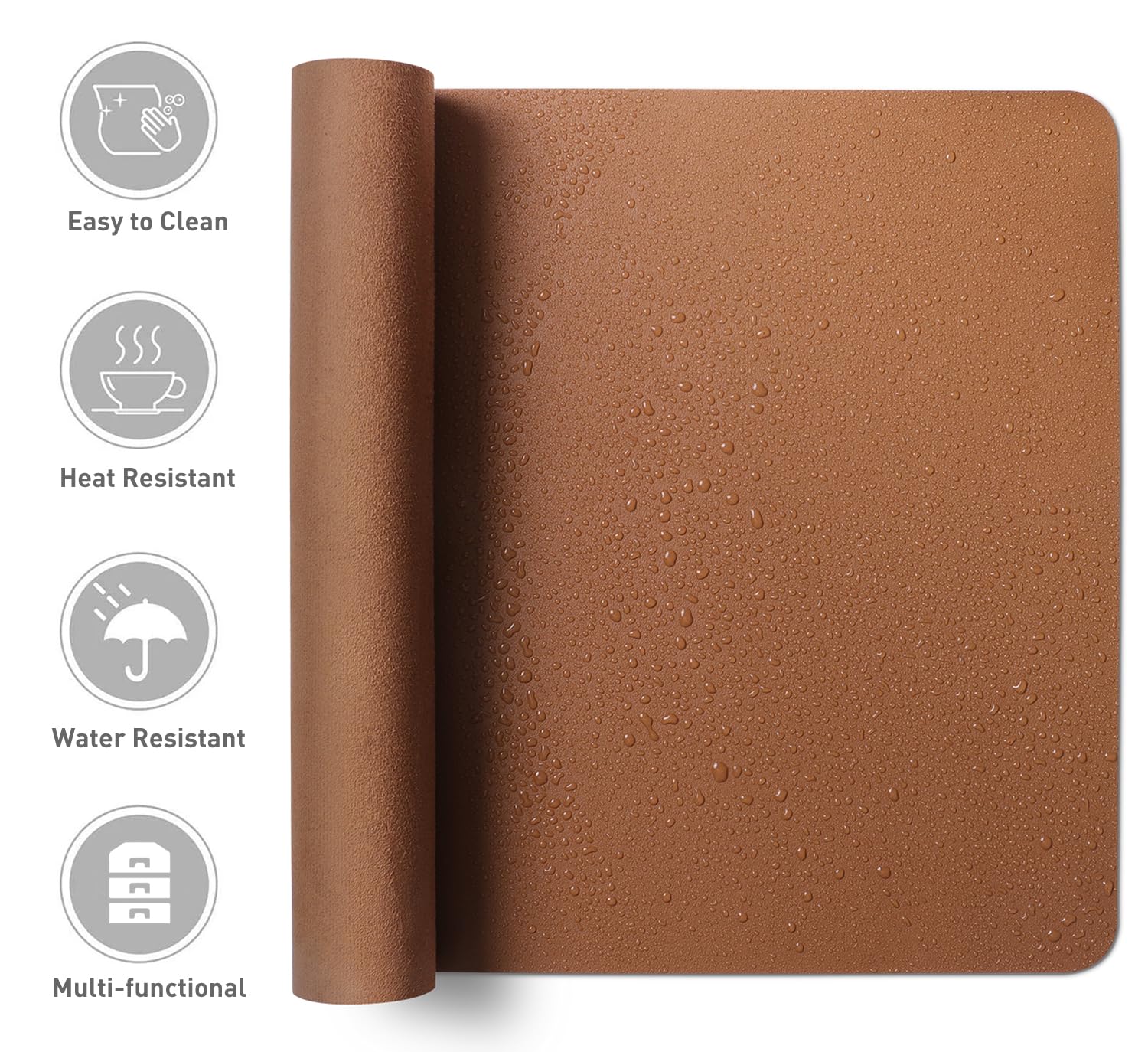 Premium Large PU Leather Mouse Pad & Desk Protector Mat (17