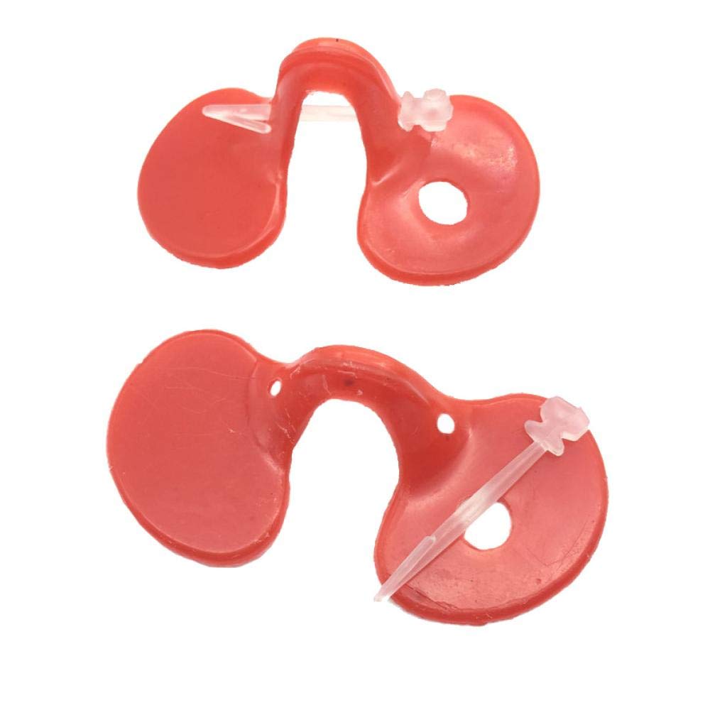 100 Pcs Red Chicken Glasses with Hole - Anti-Pecking Goggles for Poultry Farming, Chicken Eye Protection Equipment (Use for Preventing Pecking & Feather Plucking in Coops)