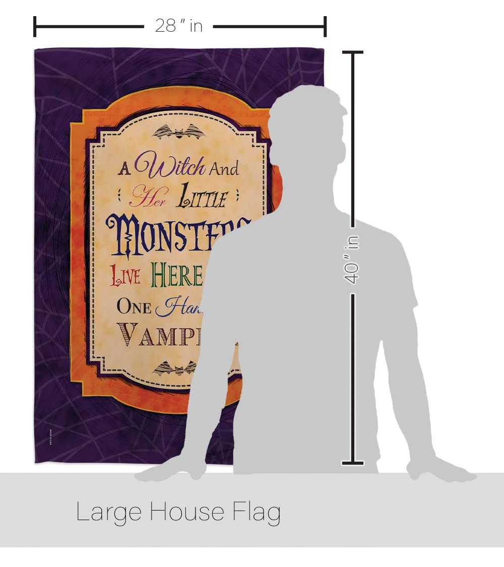 Halloween Decorative Flag 28x40in - Fall Vertical House Decor for Outdoor & Indoor