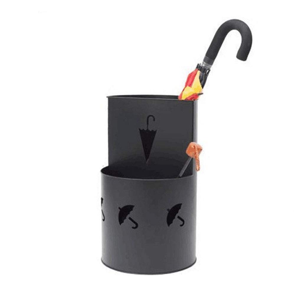GANE Black Umbrella Stand Rack - 30x50cm Waterproof Storage Bucket for Rainy Days - Perfect for Home, Lobby & Office Entryway Organization