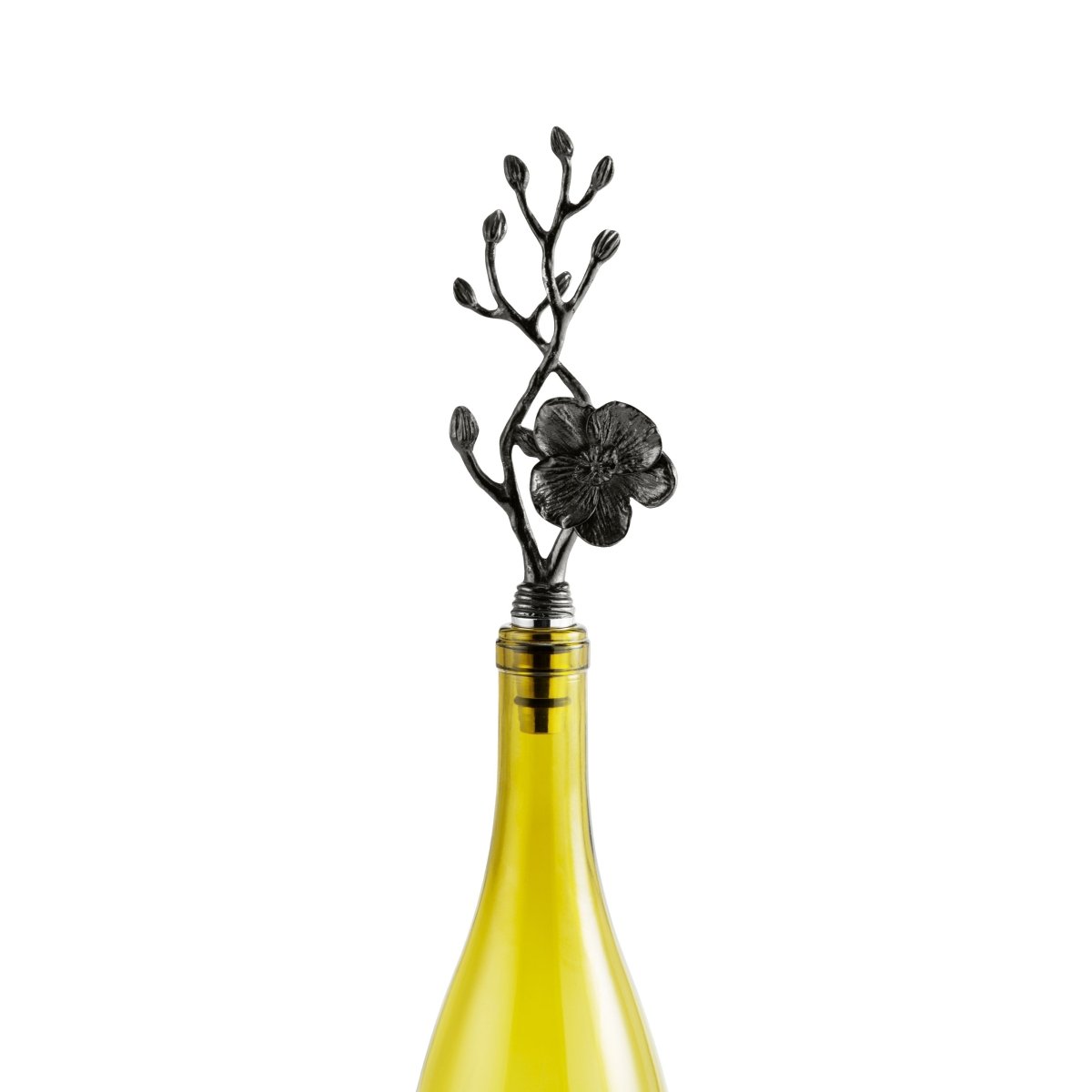 Premium Black Orchid Wine Stopper - Elegant Glass Wine Bottle Sealer for Preserving Freshness - Perfect for Parties, Gifts & Home Bars