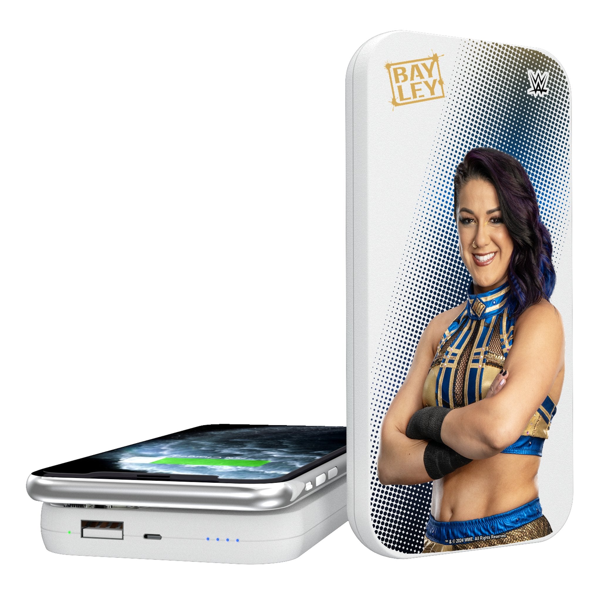 Bayley Superstar 5000mAh Portable Wireless Charger - Fast Qi Charging Power Bank for iPhone, Samsung, AirPods - Perfect for Travel, Office & Outdoor Use