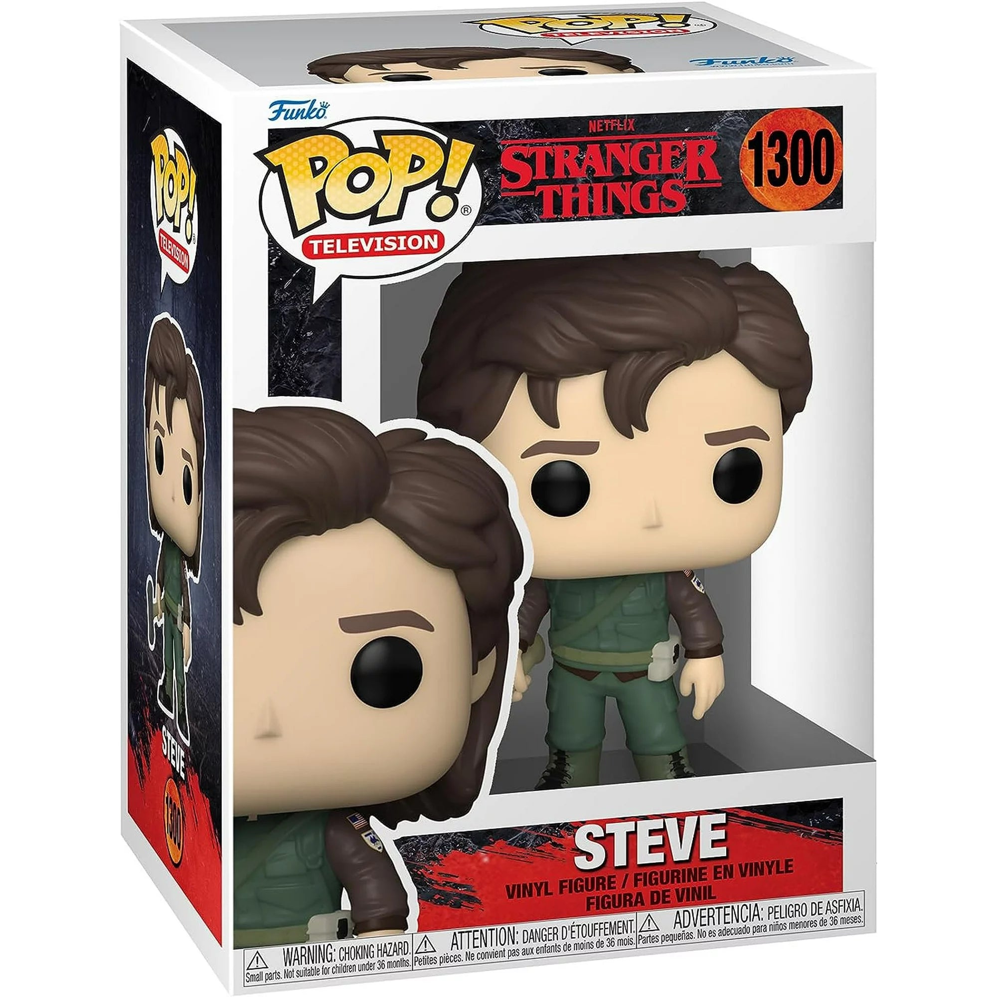 Stranger Things Steve Harrington Funko Pop Vinyl Figure #1300 with Protector Case - Perfect for Collectors, Gifts, and Display in Home or Office