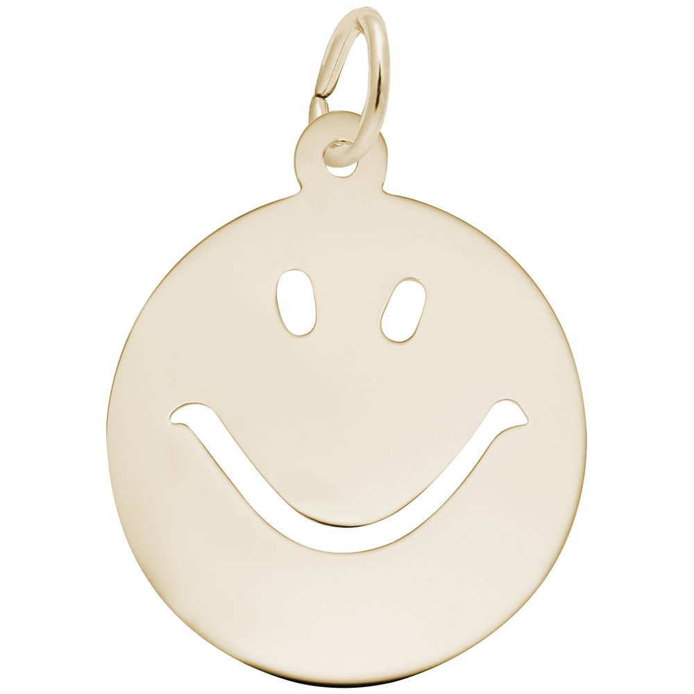 Happy Face Charm - Silver & Gold Pendant for Bracelets & Necklaces - Perfect for DIY Jewelry, Gifts & Everyday Wear