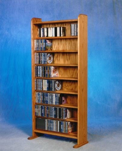 The Wood Shed 802 CD Cabinet - Clear Storage Organizer for CDs, DVDs & Media | Perfect for Living Room, Office or Home Entertainment Center