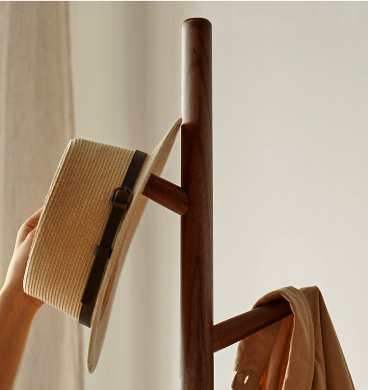 Premium Black Walnut Wooden Clothes Hangers - Natural Solid Wood Hangers for Luxury Wardrobe & Closet Organization (Set of 10) - Perfect for Jackets, Dresses & Delicate Garments