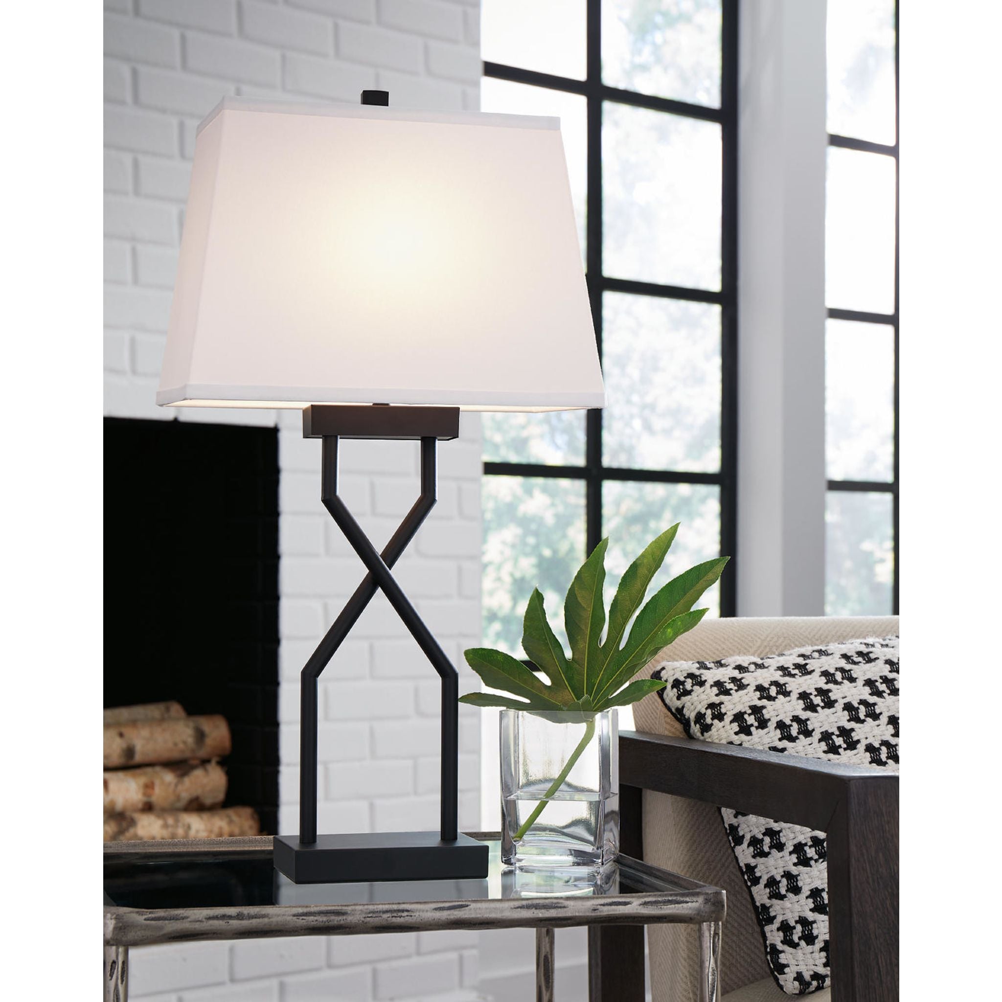 Brookthrone Modern Table Lamp Set of 2 - 28 Inch Height, Adjustable Brightness LED Bedside Lamps for Living Room, Bedroom, Office & Reading Nook - Warm White Light with Touch Control & USB Charging Port