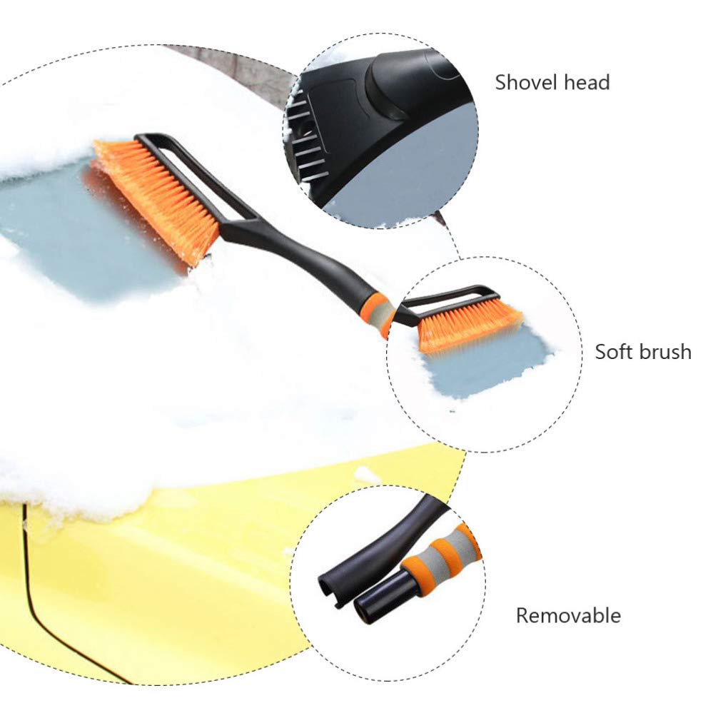 BESPORTBLE 2pcs Car Snow Shovel & Ice Scraper - Winter Vehicle Snow Removal Tool for Windshield Cleaning