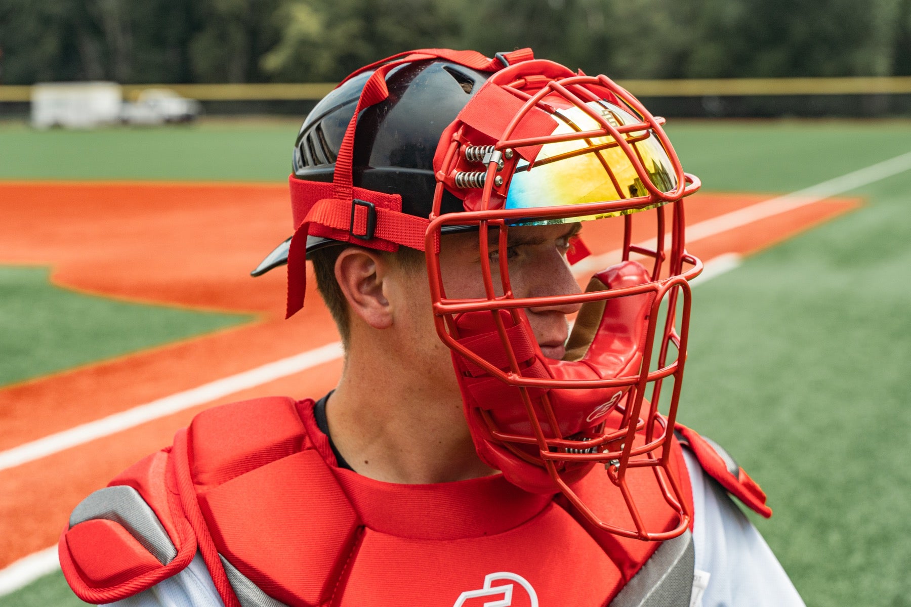 FORCE3 Traditional Defender Mask - UV Protection Sun Shield for Baseball, Softball & Outdoor Sports - Lightweight & Breathable Face Cover for Sun Safety