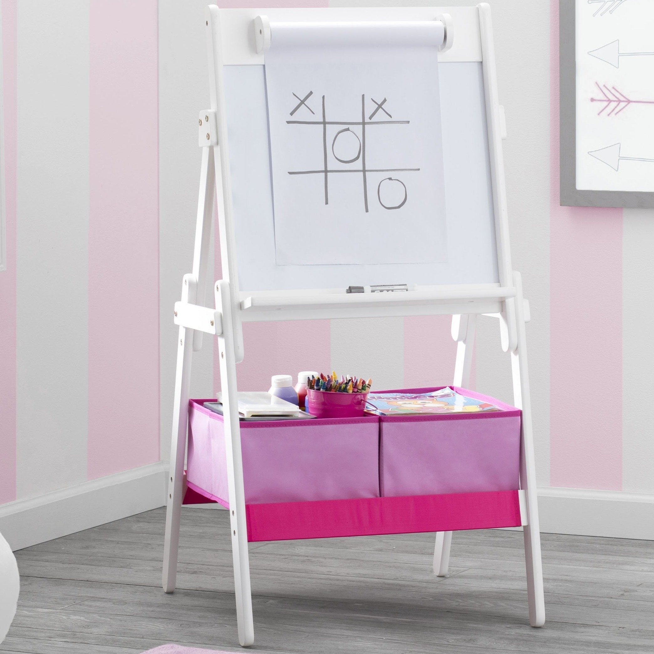 Classic Kids Whiteboard & Dry Erase Easel with Paper Roll & Storage - Perfect for Homeschooling, Classroom & Playroom Learning Activities
