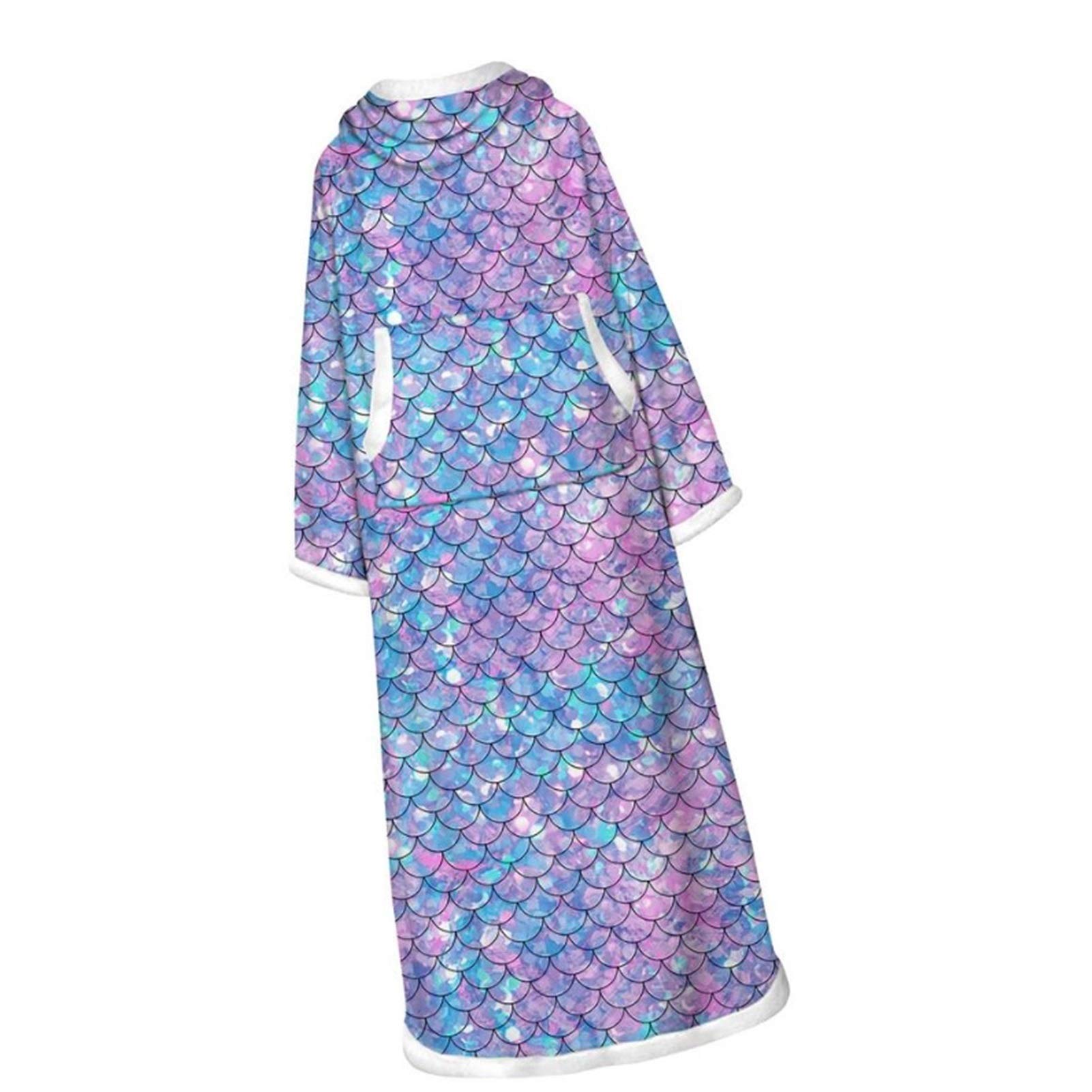 SHYPT Winter Wearable Blanket with Sleeves - Soft Fleece Sleeping Bag for Adults - Warm Thick Quilt for Sofa, Office, TV Watching & Indoor/Outdoor Use