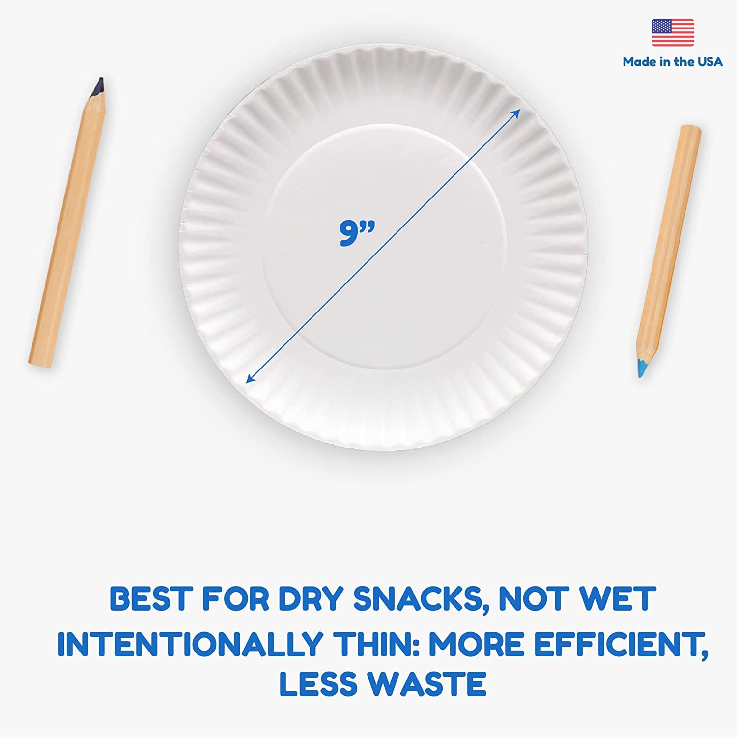 Hygloss Products 9-Inch White Uncoated Paper Plates - Eco-Friendly, Recyclable & Disposable Bulk Pack of 1200 - Perfect for Parties, Picnics, School Events, Arts & Crafts Projects