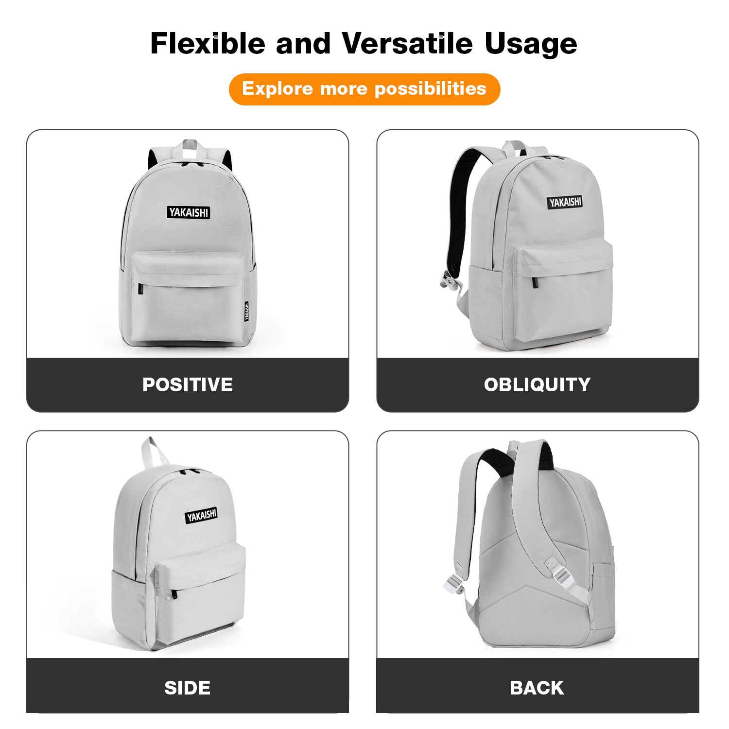 YAKS Casual Daypack - Stylish College Backpack for Hiking, Travel & Business | Waterproof Lightweight Backpack for Students, Commuters & Outdoor Enthusiasts | Perfect Gift for Men & Women