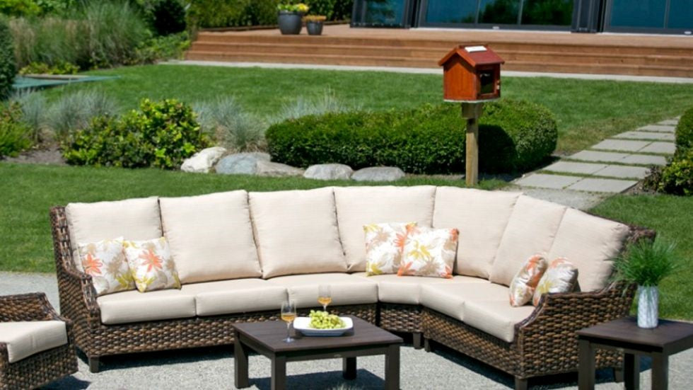 Whidbey Island 4-Piece Outdoor Sectional Sofa Set - Waterproof Patio Furniture for Backyard, Poolside & Garden - Limited Stock (Only 1 Left)
