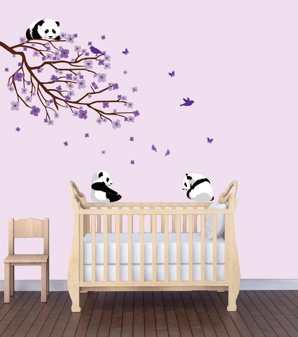 Flowering Tree Wall Art for Girls - Elegant Tree Branch Mural Decor for Bedroom, Nursery & Kids Room | Nature-Inspired Wall Decor