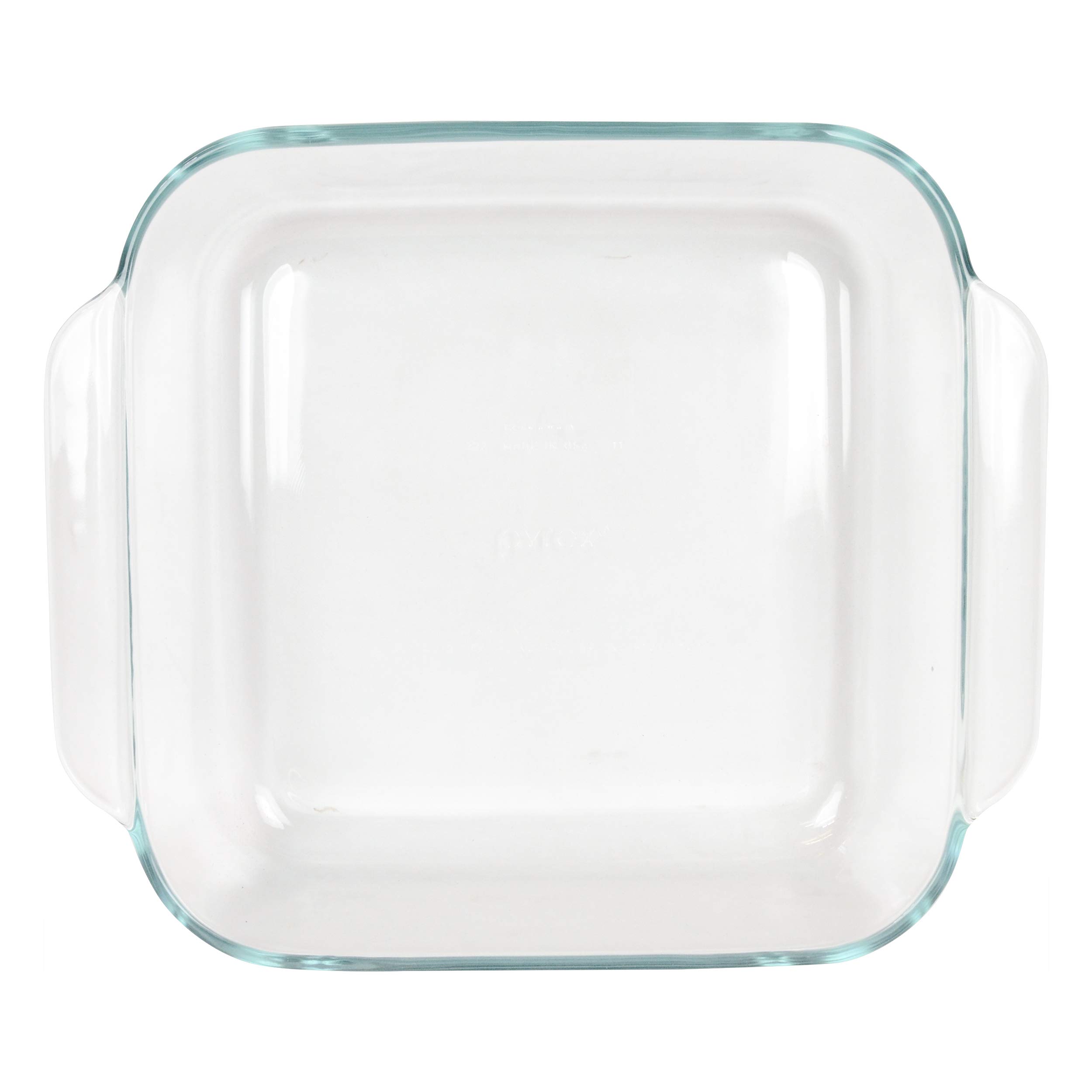 Pyrex 4-Piece 222 Square Glass Baking Dish Set with 4 Red Lids - Oven, Microwave & Freezer Safe - Made in USA - Perfect for Casseroles, Brownies & Meal Prep
