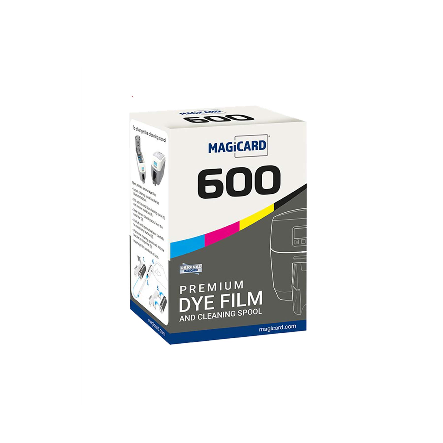 Bodno Magicard 600 Printer MB250YMCKOK Color Ribbon - YMCKOK - 250 Prints with Software Demo Card for ID Badge, Membership Card & Security Access Printing