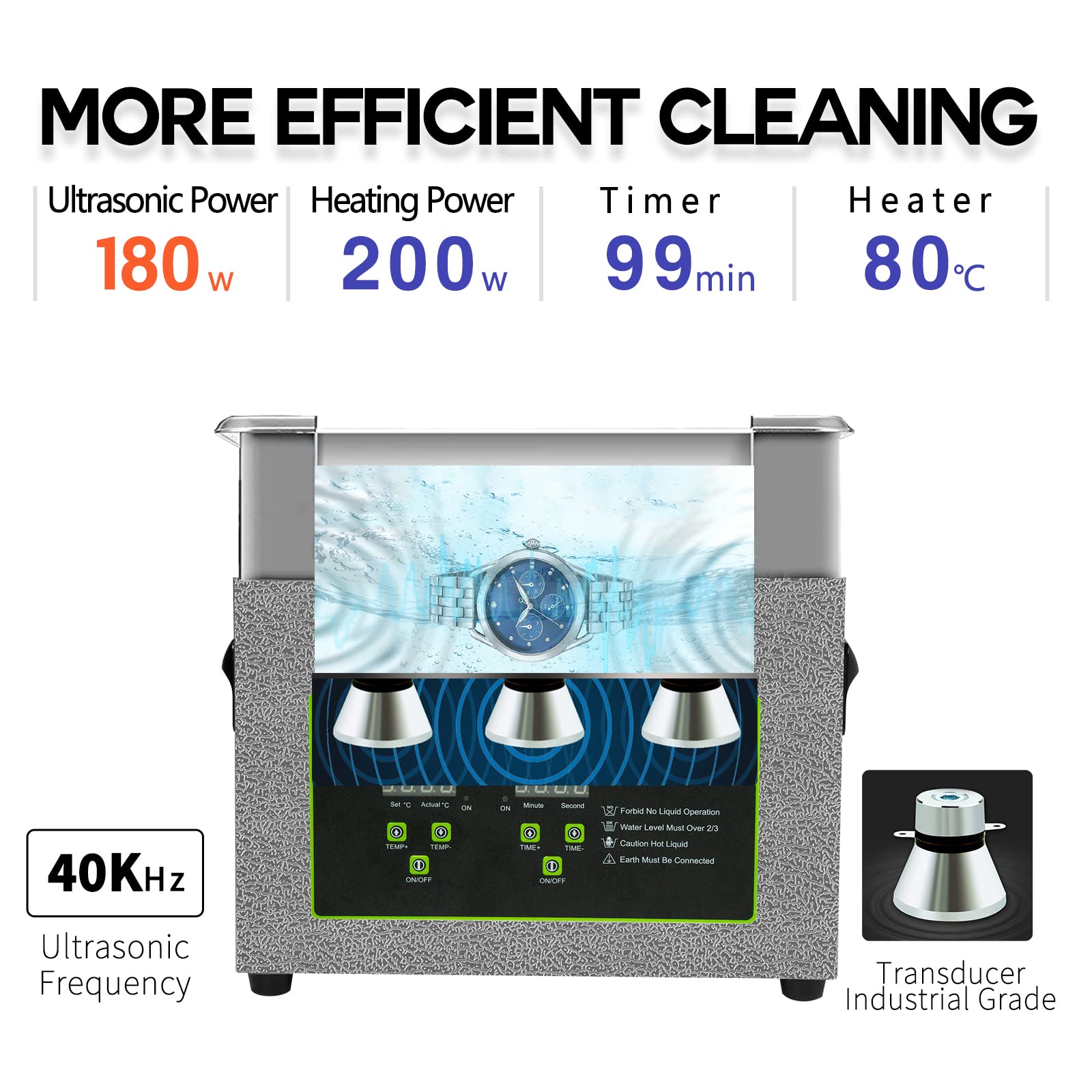 ONEZILI 4.5L Digital Ultrasonic Cleaner with Heater & Timer - Professional Jewelry, Watch, Eyeglass, Carburetor & Small Parts Cleaning Machine - Perfect for Home, Jewelry Stores & Auto Repair Shops