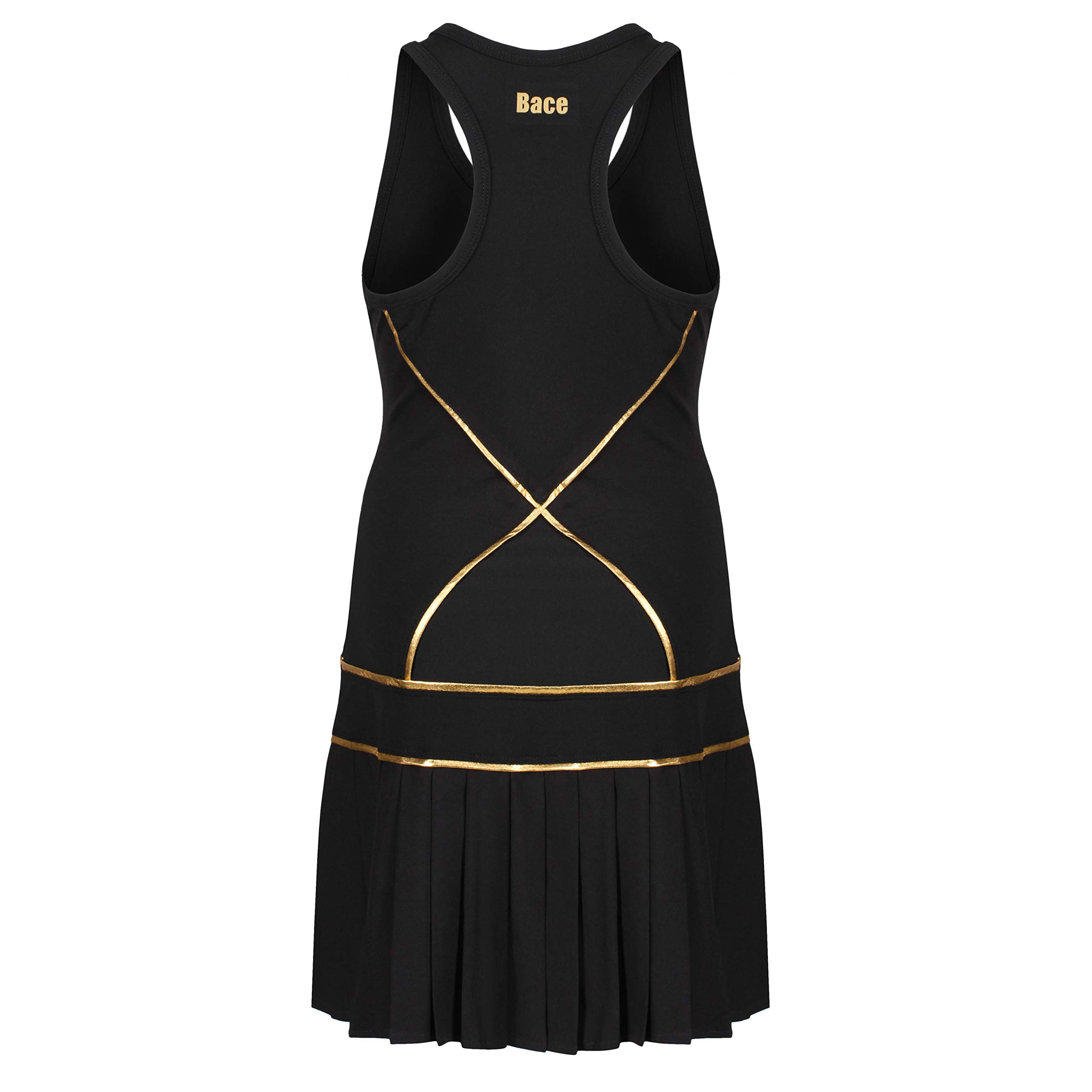 Girls White & Black Pleated Tennis Dress - Stylish Golf & Tennis Outfit for Girls - Perfect for Sports, Practice & Casual Wear