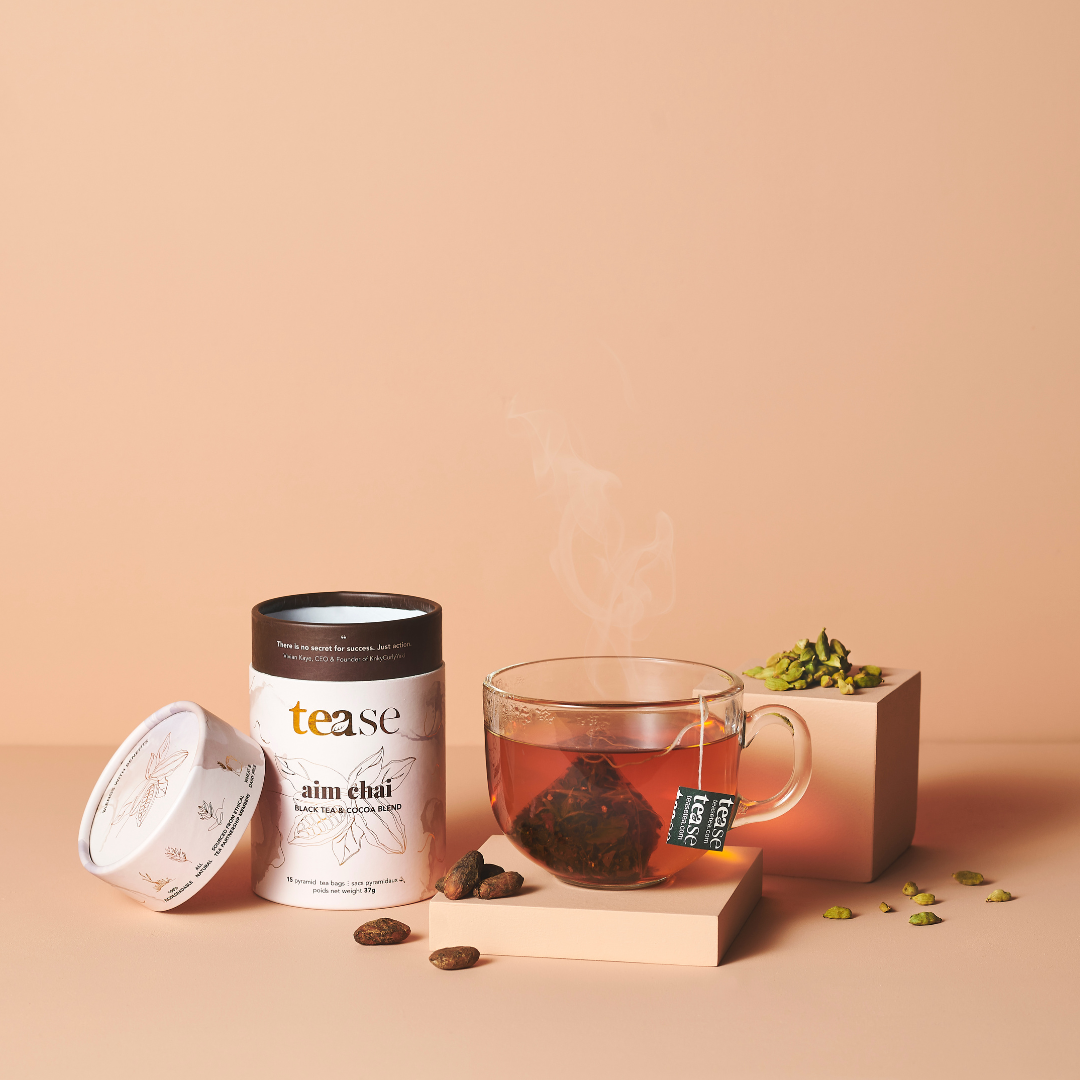 Premium Tease Aim Chai Tea - Authentic Herbal Blend for Relaxation & Wellness | Perfect for Stress Relief, Meditation & Daily Detox