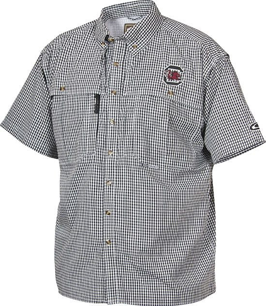 South Carolina Plaid Wingshooter Shirt - Men's Short Sleeve Hunting Shirt for Outdoor Shooting & Casual Wear