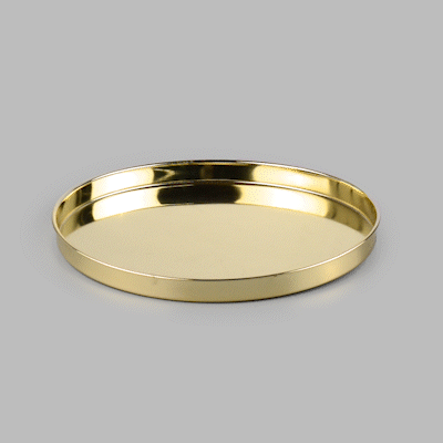 Luxury Gold Plated Stainless Steel Serving Tray - 12.5