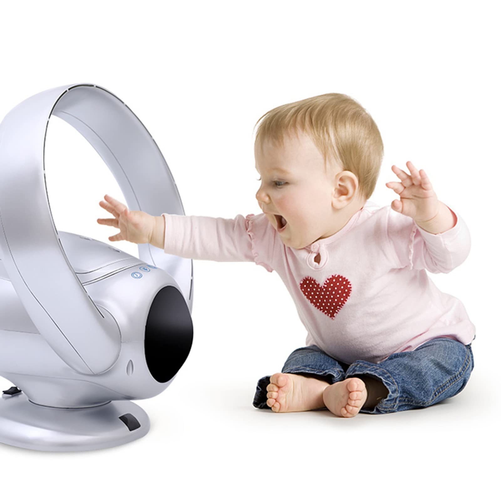 Bladeless Wall Mount Fan with Remote - 8 Speed Adjustable, 8H Timer, 180° Tilt & 90° Oscillation for Bedroom, Office & Kitchen | Silent Folding Desktop Fan for Home & Workspace