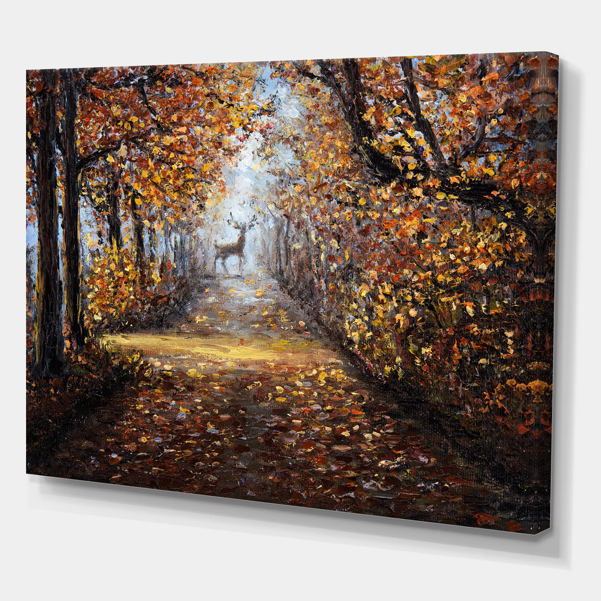 Deer in the Park Lake House Canvas Wall Art - Nature Inspired Home Decor for Living Room, Bedroom & Office - Perfect Rustic Cabin or Cottage Decor